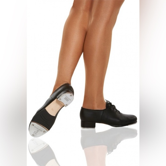 BLOCH Women’s JAZZ TAP Dance Shoe in Black Leather Lace Up Techno Tap - Picture 1 of 10